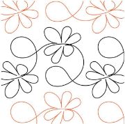 Apricot Moon's Buzz Pantograph (E2E) (Paper) by Apricot Moon Designs for Urban Elementz - Single row bee-inspired design for machine quilting.