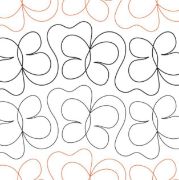 Butterfly Tango Pantograph (E2E) (Paper) by Apricot Moon Designs for Urban Elementz - Single row butterfly design for machine quilting.