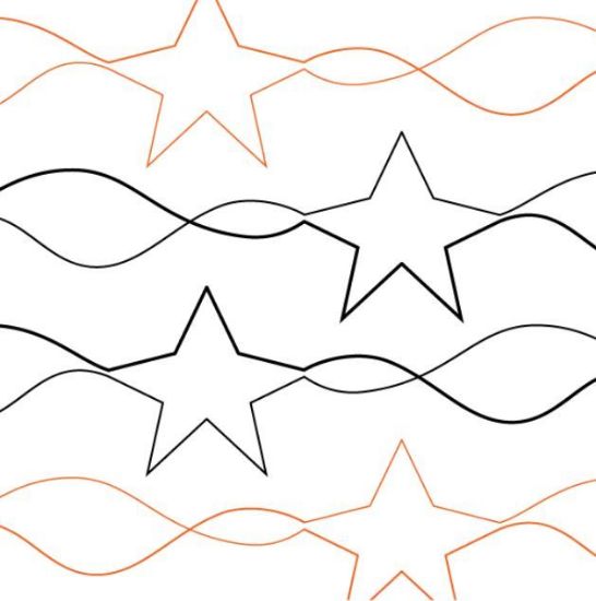 Picture of Stars and Stripes 4" Longarm Pantograph