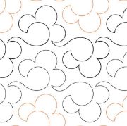 Billowy Pantograph (E2E) (Paper) by Hermione Agee for Urban Elementz - Single row wave-like design for machine quilting.