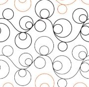 Double Bubble #1 Pantograph (E2E) (Paper) by Patricia E. Ritter for Urban Elementz - Single row interlocking circle design for machine quilting.