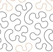 Bumpity Pantograph (E2E) (Paper) by Barbara Becker for Urban Elementz - Single row wave-like design for machine quilting.