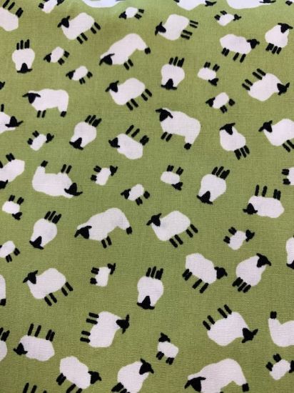 Picture of Little Sheep Fabric Green