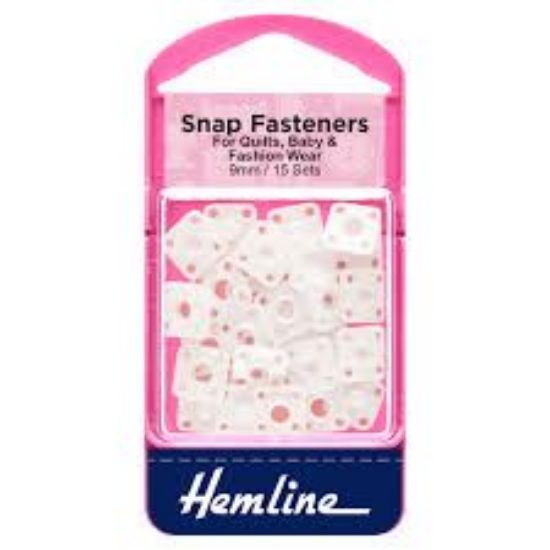 Picture of Snap Fasteners: Sew-on: Derlin (Plastic): 9mm: Pack of 15