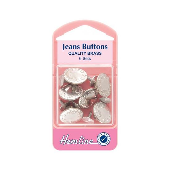 Picture of Jeans Buttons: 16mm: Nickel: 6 Sets