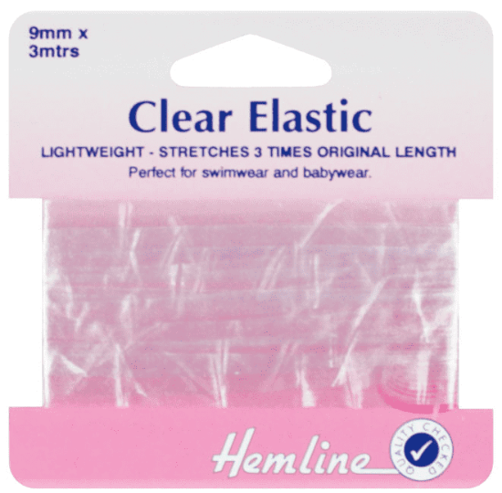 Clear Elastic 9mm x 3mts