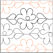 Daisy Chain Pantograph (E2E) (Paper) by Patricia E. Ritter for Urban Elementz - Single row daisy design for machine quilting.