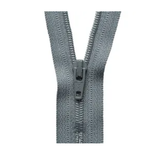 Nylon Dress and Skirt Zip: 18cm: Pale Grey 