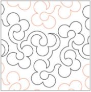 Cherry Blossom Pantograph (E2E) (Paper) by Hermione Agee for Urban Elementz - Single row cherry blossom design for machine quilting.