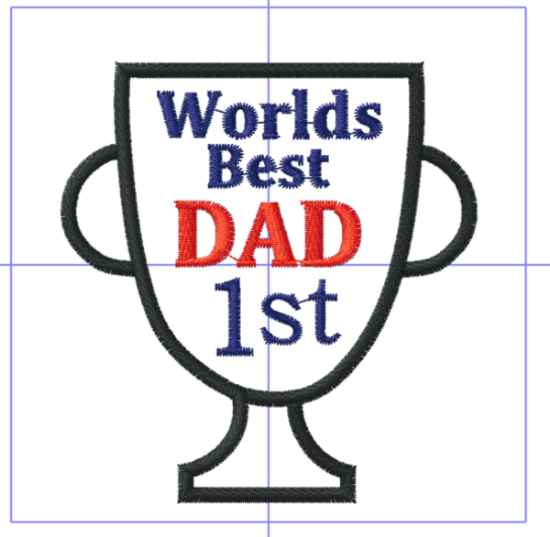 Picture of Worlds Best Dad Free Embroidery Pattern
