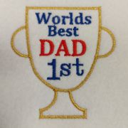 Picture of Worlds Best Dad Free Embroidery Pattern