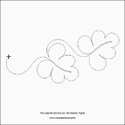 Abundant Leaves Quilting Pantograph (E2E) (Paper) - Single row design for machine quilting featuring leaves.