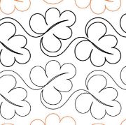 Abundant Leaves Quilting Pantograph (E2E) (Paper) by Hermoine Agee for Urban Elementz - Single row leaf design for machine quilting.