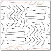 African Storm Quilting Pantograph (E2E) (Paper) by Apricot Moon Designs for Urban Elementz - Single row geometric design for machine quilting.