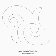 Agave Sashing Pantograph (E2E) (Paper) - Single row design for machine quilting featuring agave motif.