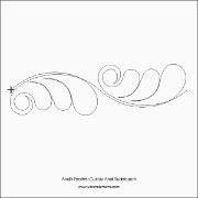 Andi's Feather Curl Pantograph (E2E) (Paper) by Andi Rudebusch for Urban Elementz - Single row feather design for machine quilting.