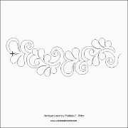 Antique Lace Pantograph (E2E) (Paper) by Patricia E. Ritter for Urban Elementz - Single row intricate lace design for machine quilting.