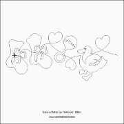 Baby of Mine Pantograph (E2E) (Paper) by Patricia E. Ritter for Urban Elementz - Single row baby-themed design for machine quilting on baby quilts