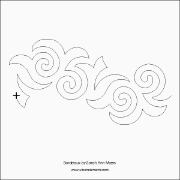 Bordeaux Pantograph (E2E) (Paper) by Sarah Ann Myers for Urban Elementz - Single row floral design for machine quilting.