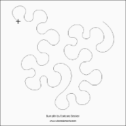 Bumpity Pantograph (E2E) (Paper) by Barbara Becker for Urban Elementz - Single row wave-like design for machine quilting.