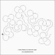 Cherry Blossom Pantograph (E2E) (Paper) by Hermione Agee for Urban Elementz - Single row cherry blossom design for machine quilting.