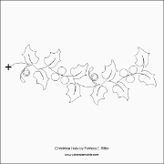 Christmas Holly Pantograph (E2E) (Paper) by Patricia E. Ritter for Urban Elementz - Single row holly design for machine quilting.