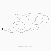 China Sea Pantograph (E2E) (Paper) by Keryn Emmerson for Urban Elementz - Single row ocean wave design for machine quilting.