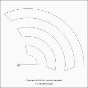 Continuous Baptist Fan Pantograph (E2E) (Paper) by Hermione Agee for Urban Elementz - Single row Baptist Fan design for machine quilting.