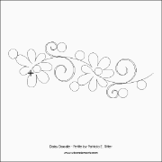 Daisy Doodle - Petite - Pantograph (E2E) (Paper) by Patricia E. Ritter for Urban Elementz - Single row, smaller daisy design for machine quilting.