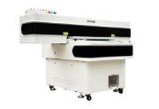 Picture of Silicone 3D Effect UV DTF Printer 9060 Flat bed 4 Epson Print Heads i3200 with automatic cutter for garments