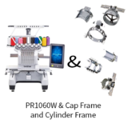 Picture of Brother PR1060W & Cap Frame PRPCF1 & Cylinder Frame