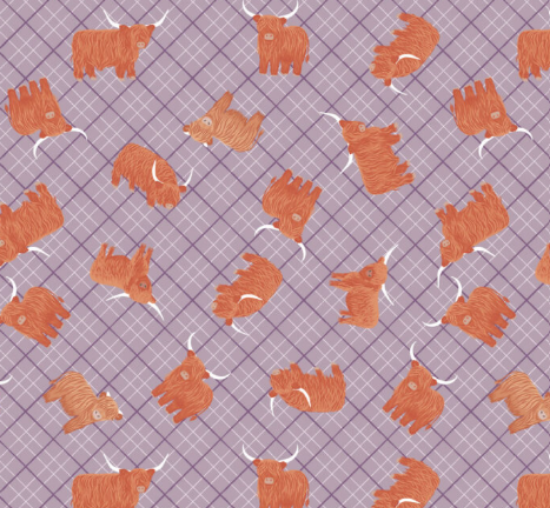 Picture of Lewis & Irene - Highlands Check Heather - A992C