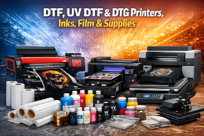 Picture for category DTF, UV DTF & DTG Printers, Inks, Film & Supplies
