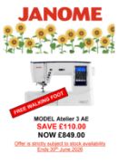 Janome Atelier 3 AE offer
