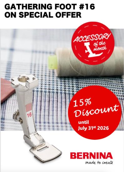 Picture of Bernina Gathering Foot #16 0025967100 Foot of the month