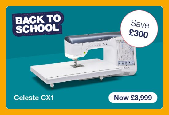 Back to School Offer Brother Celeste CX1 sewing and quilting machine