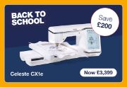 Back to school offers Brother CX1E Celeste CX1e Embroidery Only Machine