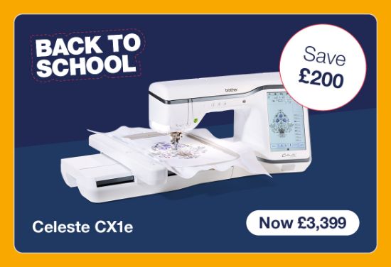 Back to school offers Brother CX1E Celeste CX1e Embroidery Only Machine