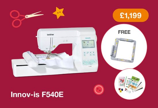 Picture of Brother Innov-is F540E - FREE MAGNETIC HOOP + MADEIRA STARTER KIT WORTH £280